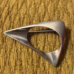 Vintage Georg Jensen Sterling Silver Modernist Pin Design. 925S. Denmark.#325.